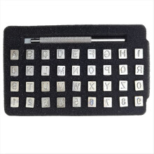 Stempelgraveergereedschap, alfanumerieke stempel voor leerbewerking, 3 mm