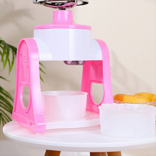 Machine à glace pilée manuelle à manivelle, mini-machine à cônes de neige portable 2