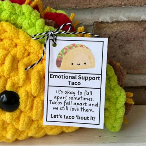 Κούκλα Crochet Μικρή Κούκλα Crochet Mini Taco Crochet Doll 2
