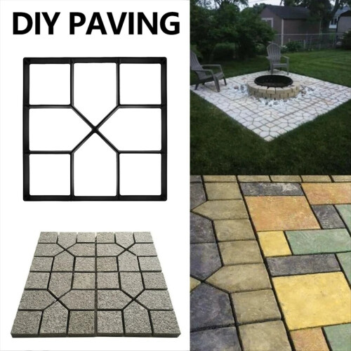 DIY Μονοπάτι Μηχανής Καλούπι Πλακόστρωσης Πέτρα Τούβλο Μπετόν Καλούπι Βεράντας, A