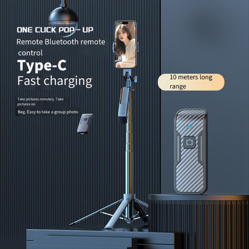 180 cm Bluetooth Selfie Stick Foldbar Monopod, til Mobiltelefon Live 2