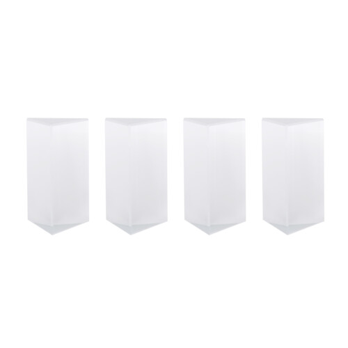 Prisma triangular transparente de 4 peças para prismas ópticos de cristal com luzes de arco-íris