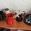Miniature Scene Toy Simulation Mini Coffee Pot Red 7