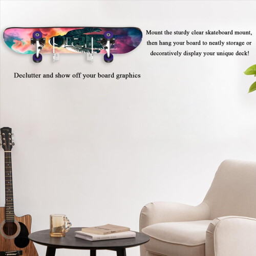 ζευγάρι θήκη τοίχου για skateboard, βάση τοίχου για skateboard 1
