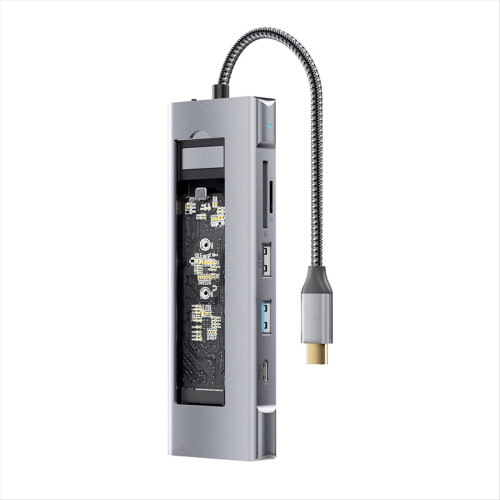 Eight in 1 USB HUB With Disk Storage Function M.2 USB C Dock Station