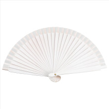 E-Plain Pure Wood Folding Fan Classical Dance Performances Hand Fan