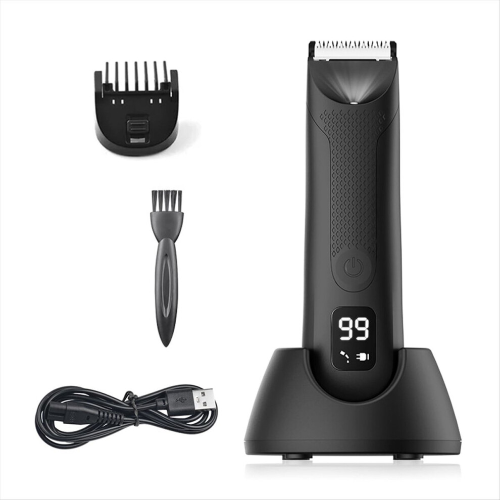 Trimmer for Men Ceramic Blade Heads Groin & Body Shaver Groomer,B