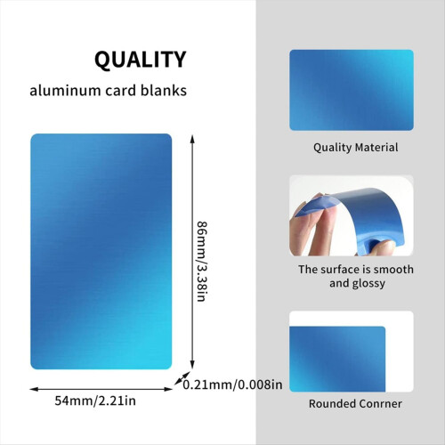 220 stk. lasergraveringsemner, farverige aluminiums visitkort 1