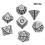 red 7 Pcs for TRPG DND Dice Set Acrylic Multi-Sided 7-Die 7