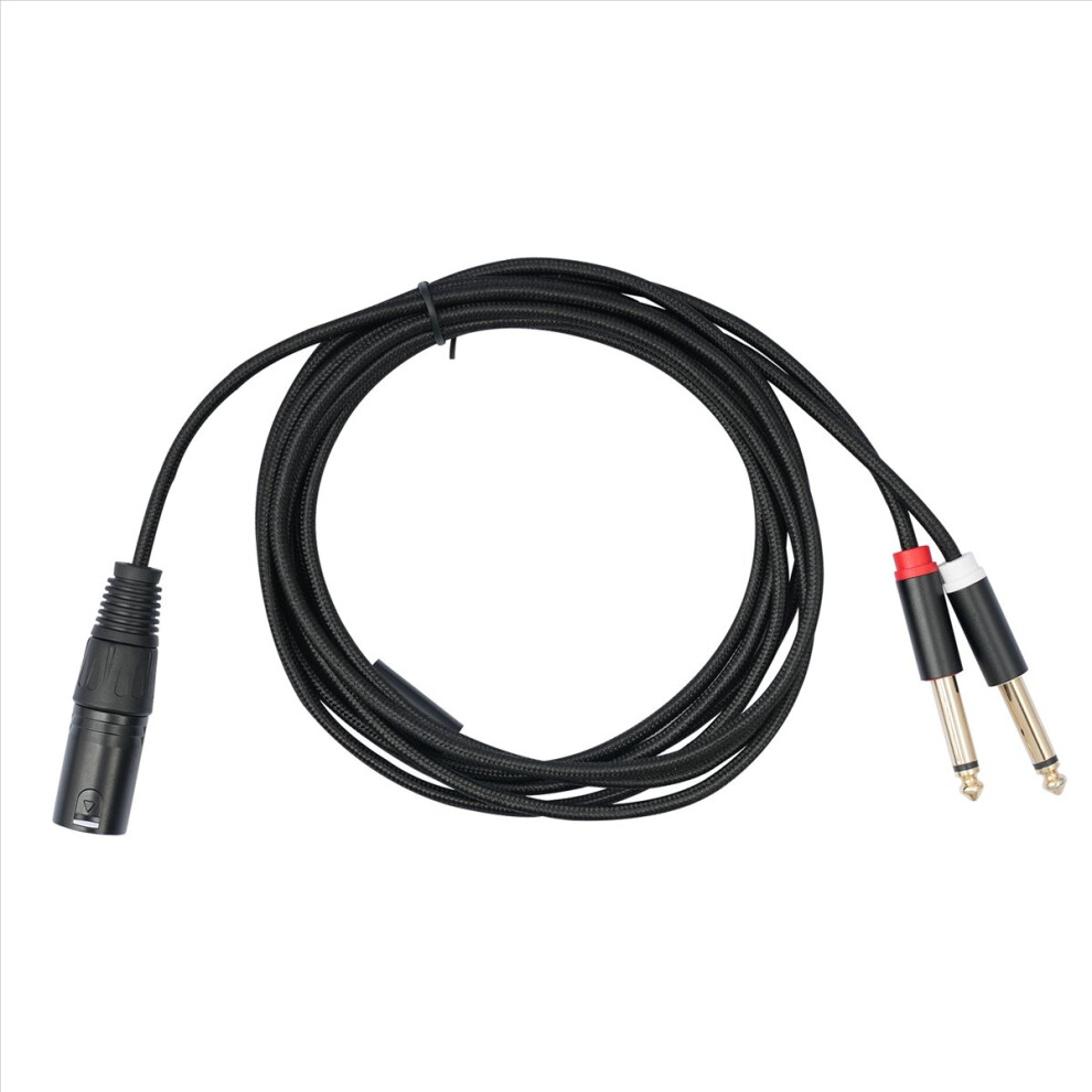 Xlr Male To Dual 6.35Mm Plug Audio Microphone Cable Y-Splitter 1M 4712740775440