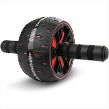 Rodillo abdominal grande para ejercitar los abdominales. Equipo de ejercicio con ruedas.