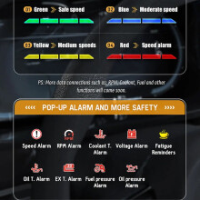 Ny OBD+GPS Speedometer Bil Head-Up Display HUD Overhastighedsalarm