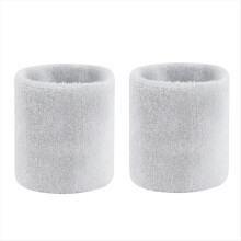 1 Pairs Wrist Sweatband Sports Wristband for Men Women Tennis White