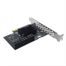 PCI-E expansionskort PCI-E X1/X4 till SATA3.0 6-portars riseradapter