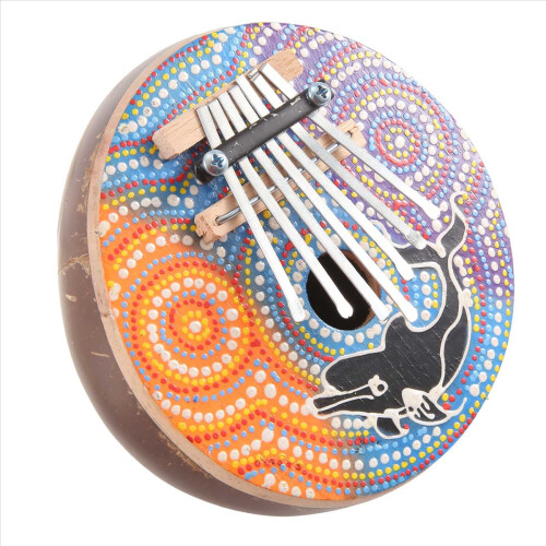 Φορητό Kalimba Mbira με ρυθμιζόμενο κέλυφος καρύδας 7 πλήκτρων 2