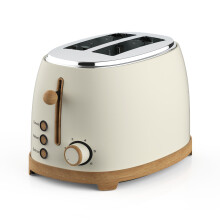 GEEPAS 2 Slice Toaster NordiQ Design | Matte Finish with Wood Accents