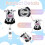 3 clips retráctiles para carrete de insignia de vaca 3
