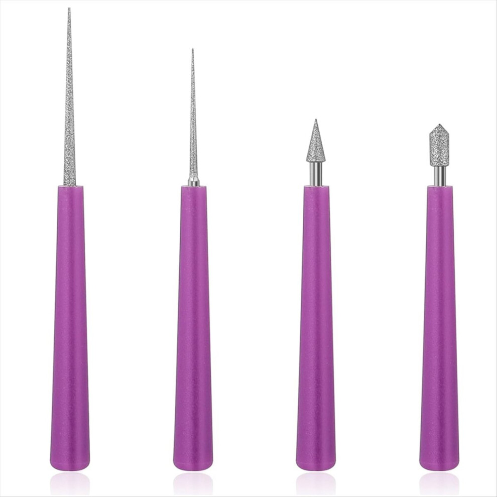 4Pcs Diamond Tipped Bead Reamer For Glass Plastic Metal Wood Beads 4713806635258