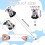 3 clips retráctiles para carrete de insignia de vaca 2