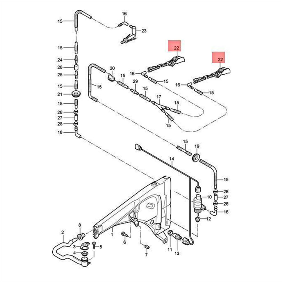 Car Front Windshield Washer Nozzle 95562807703 for 2007-2010-image-OPC-PMDBMC5-NEW
