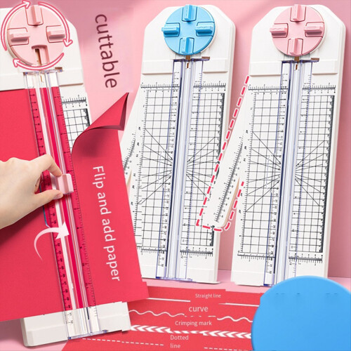 Papirtrimmer til hobbypapir, 4-i-1 papirtrimmer blå 1