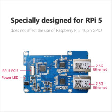 Karta rozszerzeń MP2.5GD dla Rasbperry Pi 5 PCIE do Dual 2.5G Ethernet