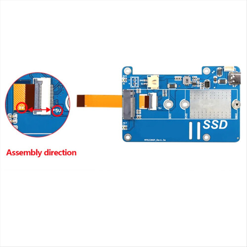 Cablu MPS2280P PCIE M.2 NVME SSD HAT+FPC pentru 5 1