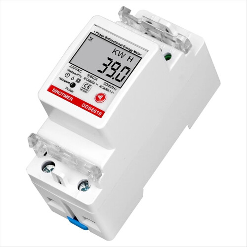 Μονοφασικός μετρητής ενέργειας 2P DIN-rail AC220V 5(60)A με RS485 Modbus 1