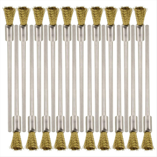 20PCS Brass Wire Brushes with Extended Handle