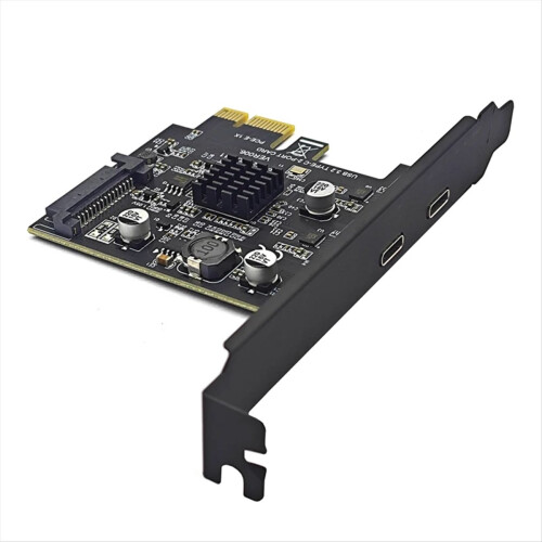 Κάρτα PCIE 2 θυρών PCI Express 3.0 X1 σε κάρτα επέκτασης διπλού USB 1
