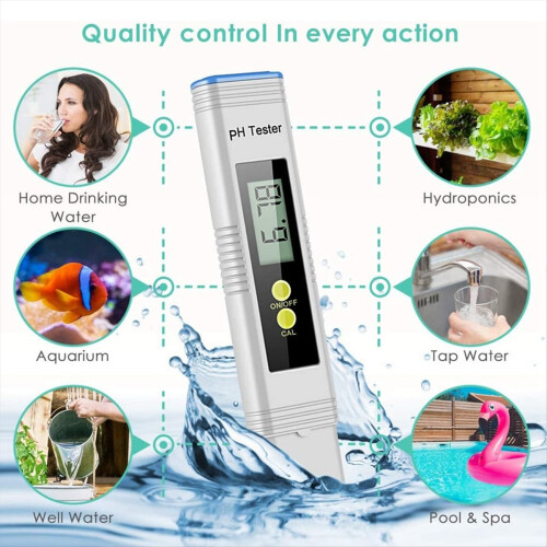 Digitale pH-meter, 0,01PH waterkwaliteitstester met 0-14PH-meting 2