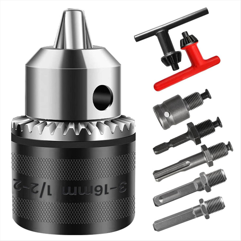 3-16Mm Drill Chuck Adapter 1/2-20Unf, For Impact Driver 4713806604483