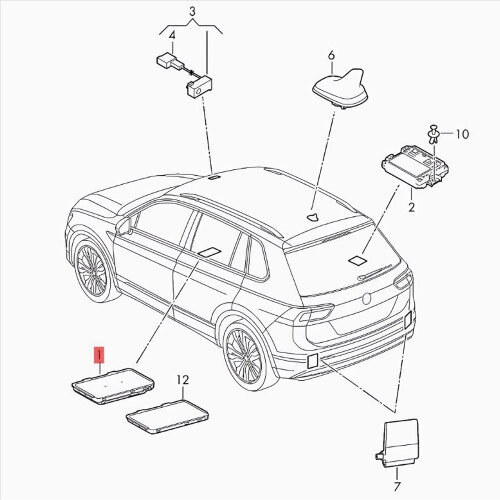5CG980611A Car Wireless Charging for golf mk7 b8