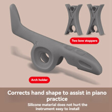 Herramienta de silicona para corrección de postura de violín, agarre para arco, accesorio blanco