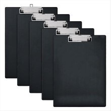 Klemborden van kunststof (set van 5) Klembord met klem met laag profiel