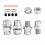 Kit de conector de 10 mm para coche RC, accesorios plateados 1