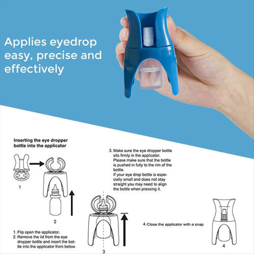 Dispenser for øyedråpeflaske, gjenbrukbar øyedråpeapplikator, 1