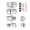 Kit de conector de 10 mm para coche RC, accesorios plateados 3