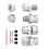 Kit de conector de 10 mm para coche RC, accesorios plateados 4