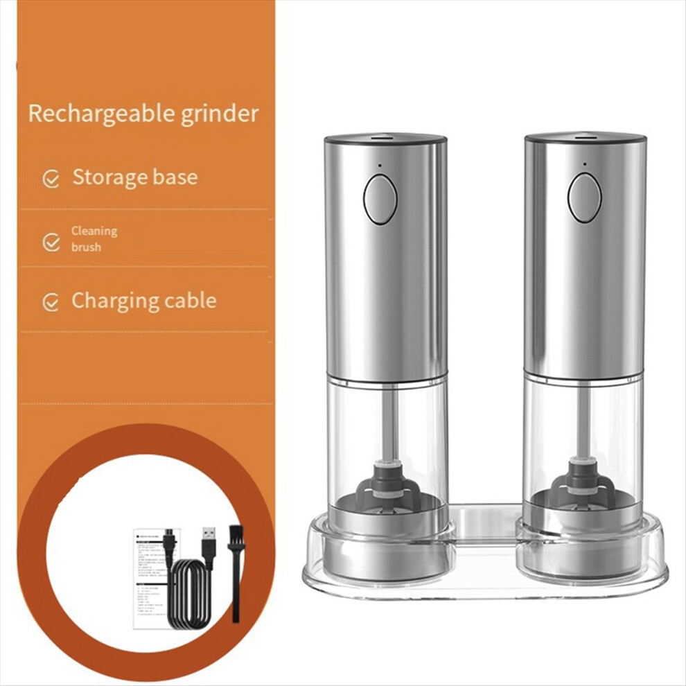 Electric Salt Pepper Grinder Set Usb Rechargeable Kitchen Tools 4713806600430
