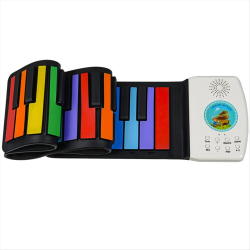 49 -Key Electronic Hand Roll Piano Portable Keyboard Multicolor