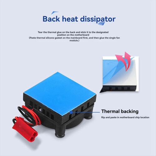 Pentru kit de ventilator de răcire 4B cu radiator și placă de silicon 1