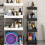 Tier Rolling Utility Cart, Movable Slim Storage Rack for Kitchen A 4