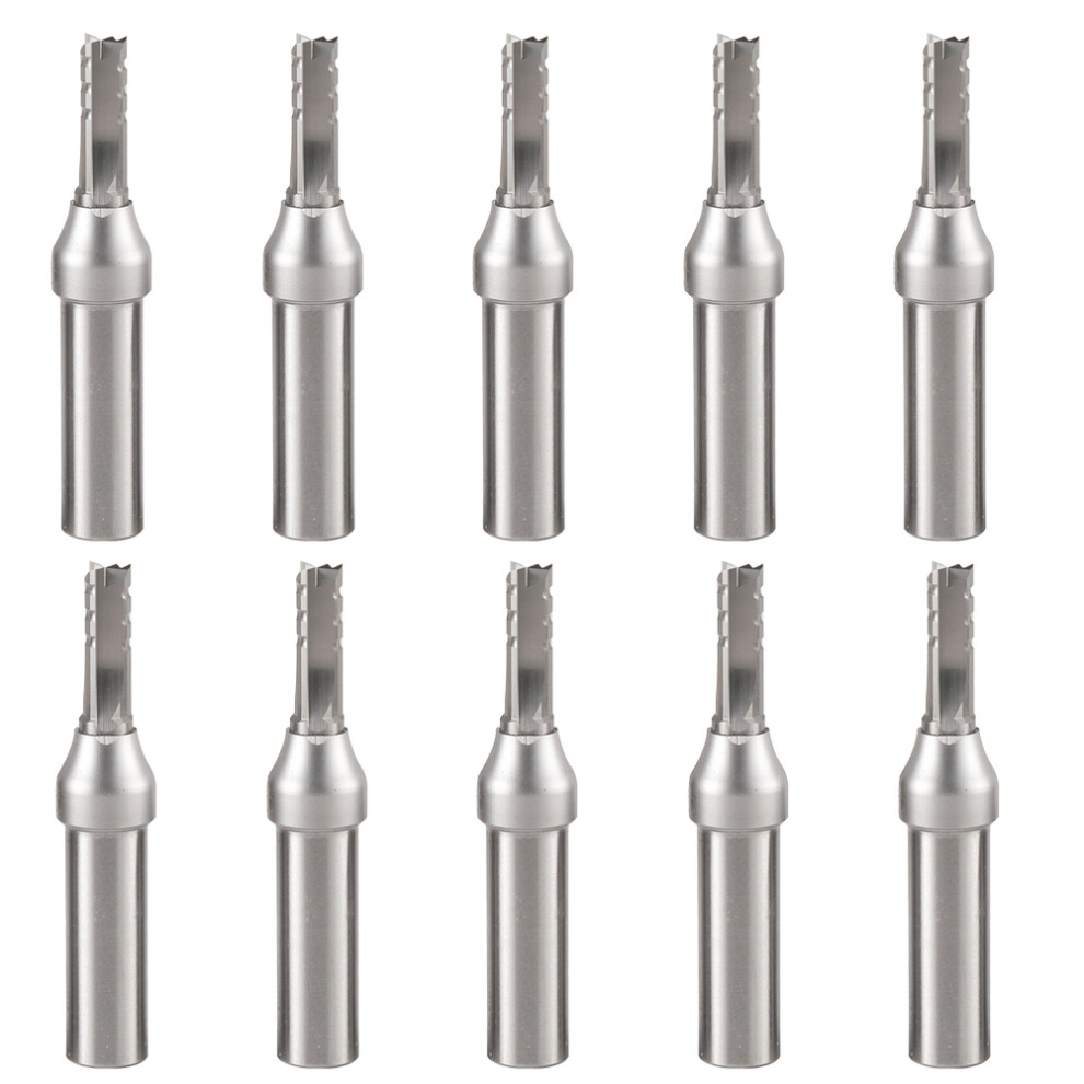 3 Flutes Straight Milling Cutter Trimming Slotting Router Bit 10Pcs 4713806611887