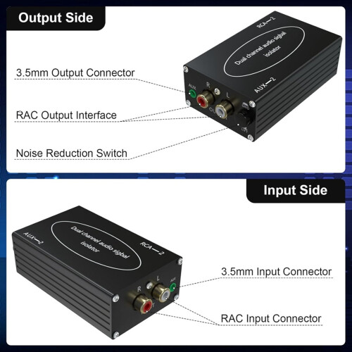 Audio Isolator Ruisonderdrukkingsfilter Audio Eliminator Zwart 2