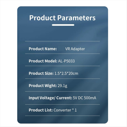 Do kabla adaptera VR Złącze VR Mini adapter kamery do VR 1