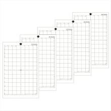 Tapete de corte adesivo de PVC com aderência padrão de 12x8 pol. 5 peças