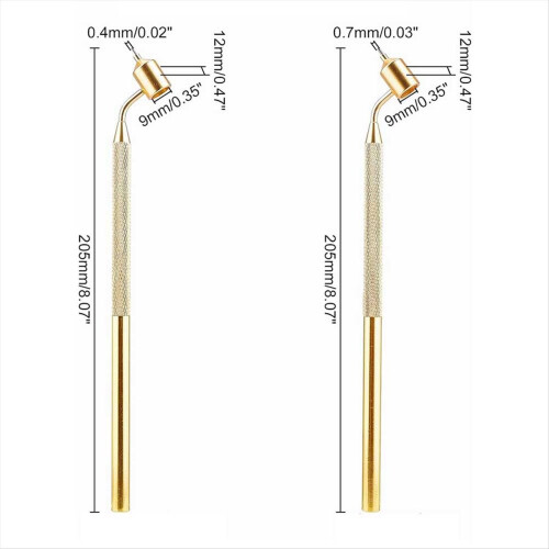 2 Pcs Paint Applicator Pen, 0.4/0.7mm Slanting Fine Line Writer Pen 1