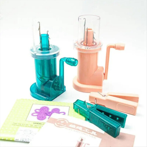 DIY Hand Mini Knitting Machine Spool Knitter Wool Winder Tools,B 1