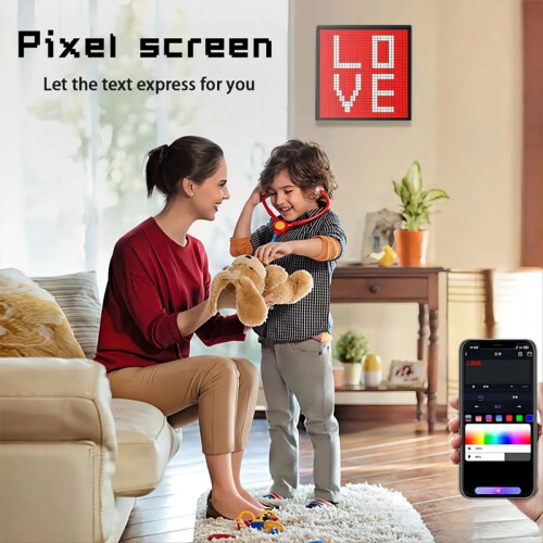 LED Pixel APP Mobiltelefonkontrolldisplay 32X32 1